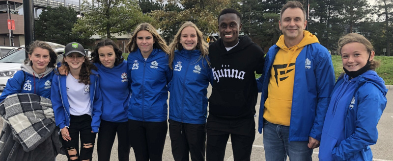 U14 Girls with Team Canada and Toronto FC defender Richie Laryea